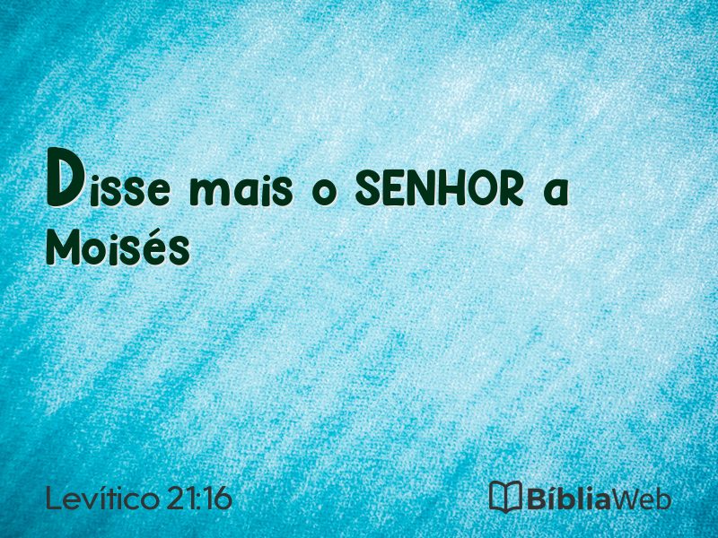 Levítico 21:16 em imagem para compartilhar
