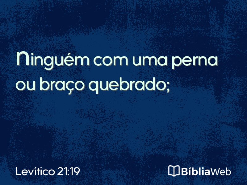 Levítico 21:19 em imagem para compartilhar