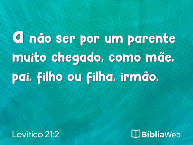 Levítico 21:2 em imagem para compartilhar
