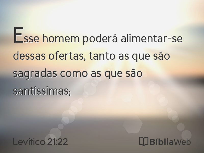 Levítico 21:22 em imagem para compartilhar