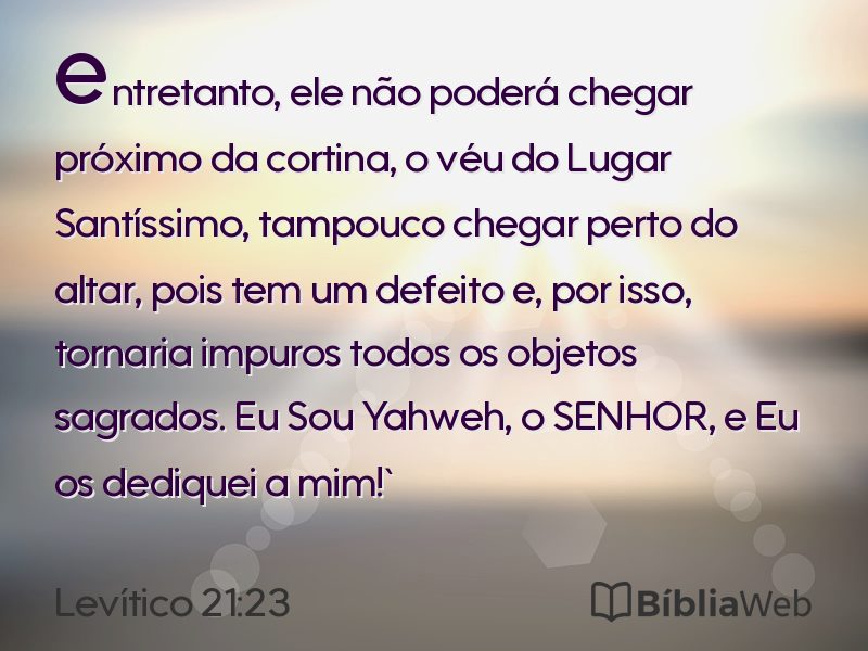 Levítico 21:23 em imagem para compartilhar