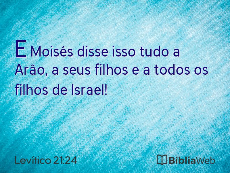 Levítico 21:24 em imagem para compartilhar