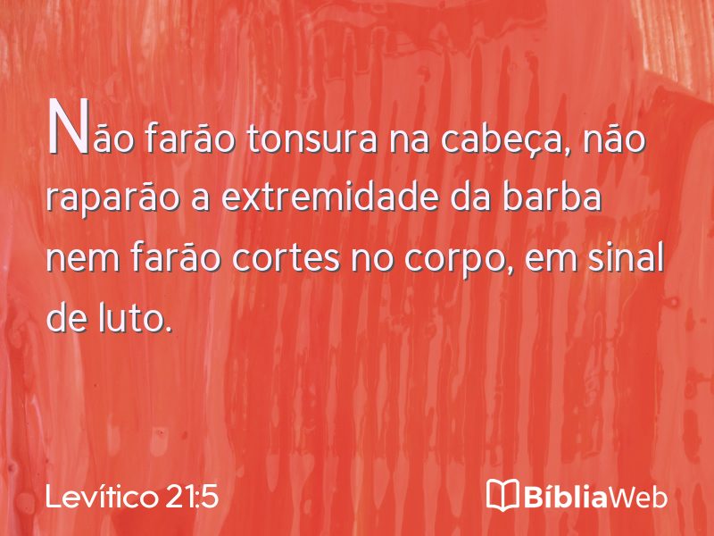 Levítico 21:5 em imagem para compartilhar