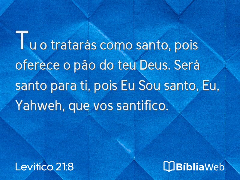 Levítico 21:8 em imagem para compartilhar