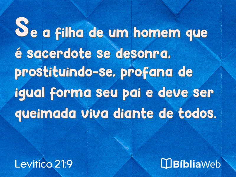 Levítico 21:9 em imagem para compartilhar
