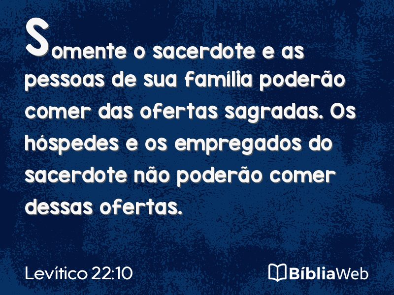 Levítico 22:10 em imagem para compartilhar