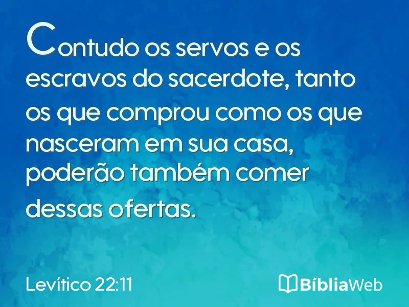 Levítico 22:11 em imagem para compartilhar