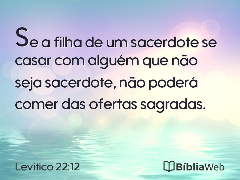 Levítico 22:12 em imagem para compartilhar