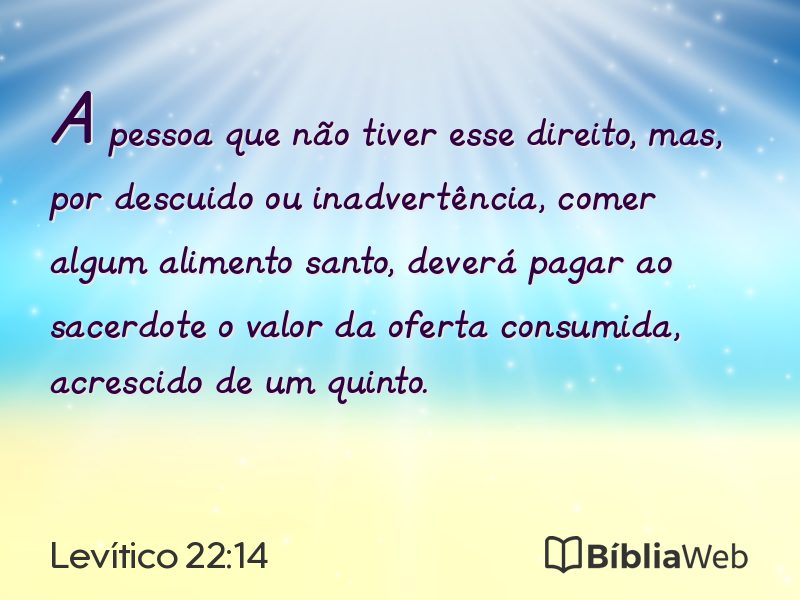 Levítico 22:14 em imagem para compartilhar