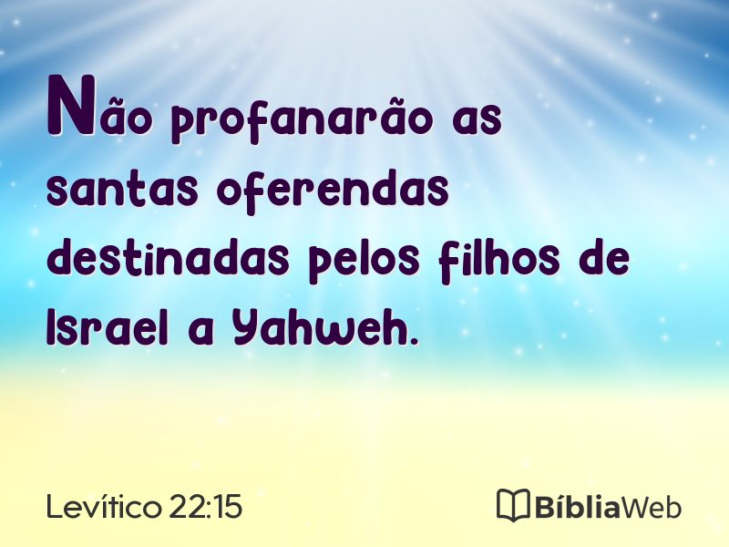 Levítico 22:15 em imagem para compartilhar