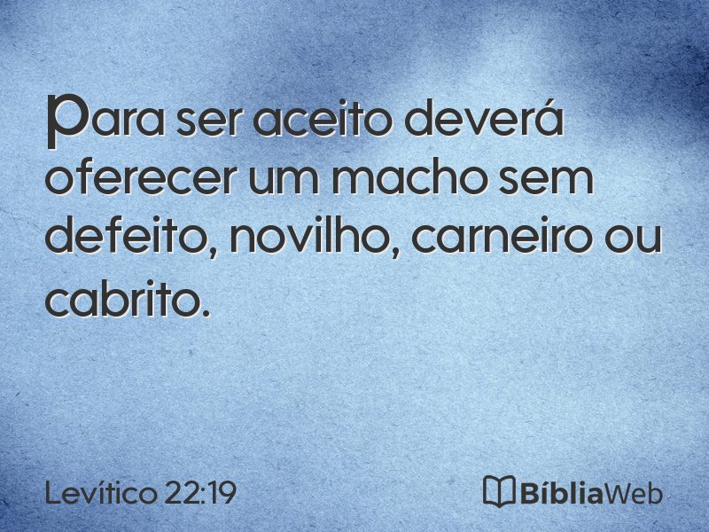 Levítico 22:19 em imagem para compartilhar