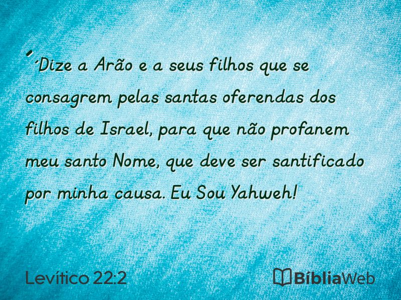 Levítico 22:2 em imagem para compartilhar