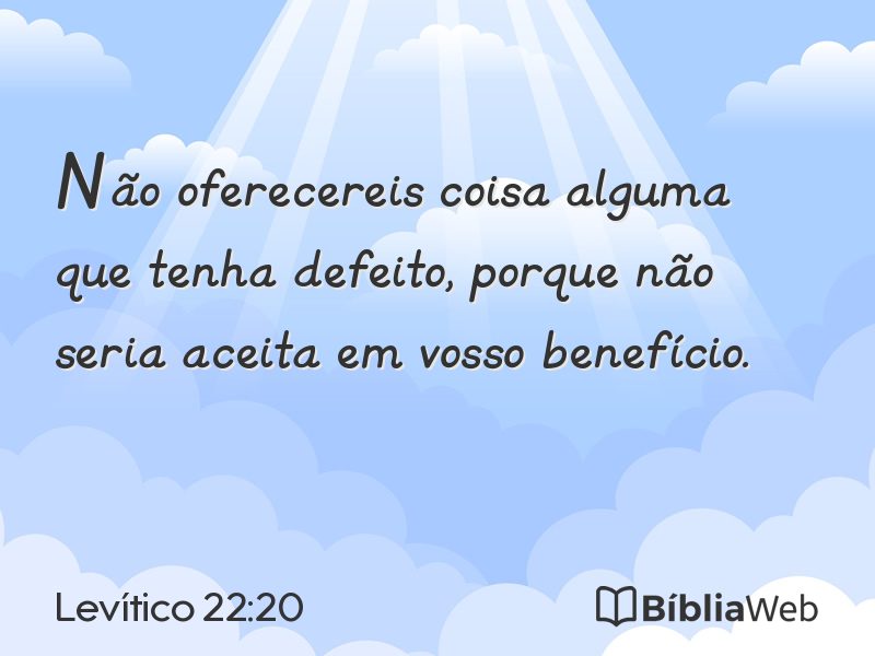 Levítico 22:20 em imagem para compartilhar