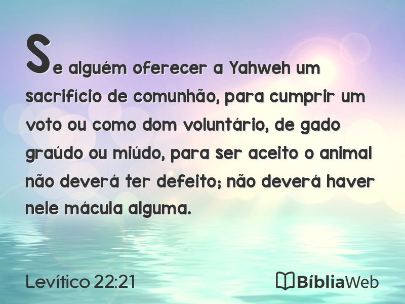 Levítico 22:21 em imagem para compartilhar