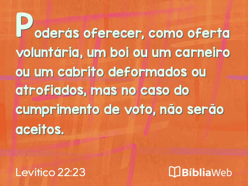 Levítico 22:23 em imagem para compartilhar