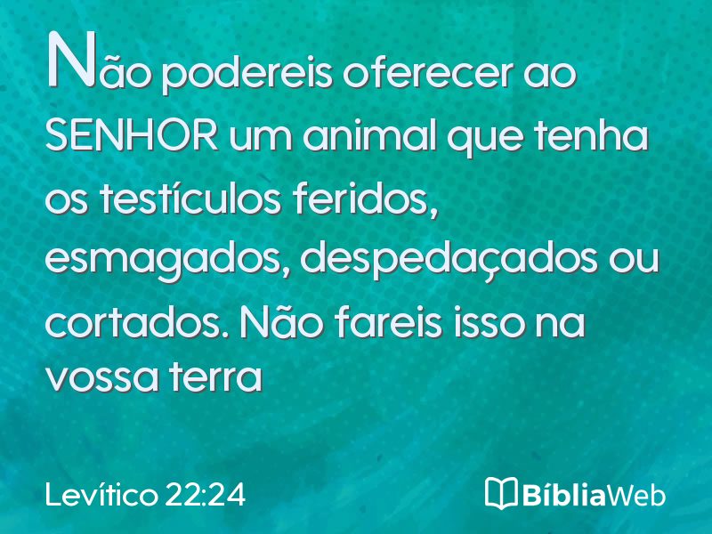 Levítico 22:24 em imagem para compartilhar