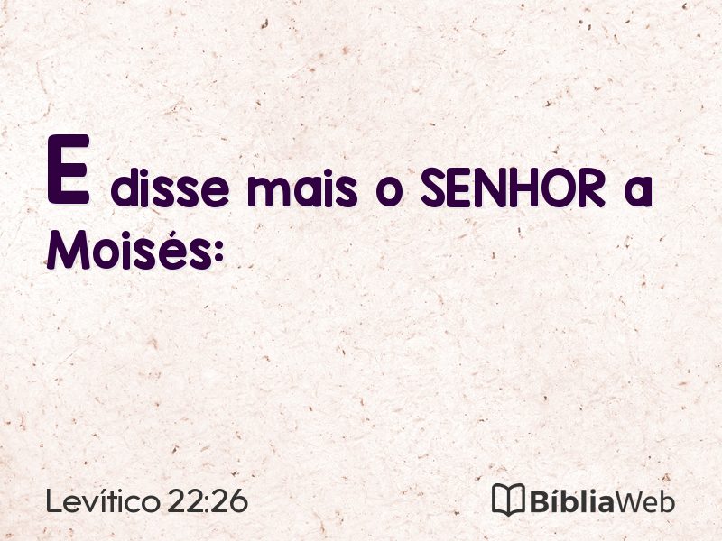 Levítico 22:26 em imagem para compartilhar