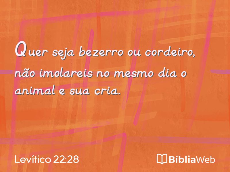 Levítico 22:28 em imagem para compartilhar