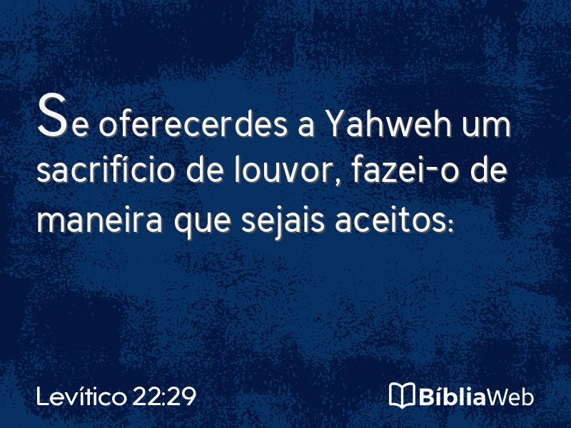 Levítico 22:29 em imagem para compartilhar