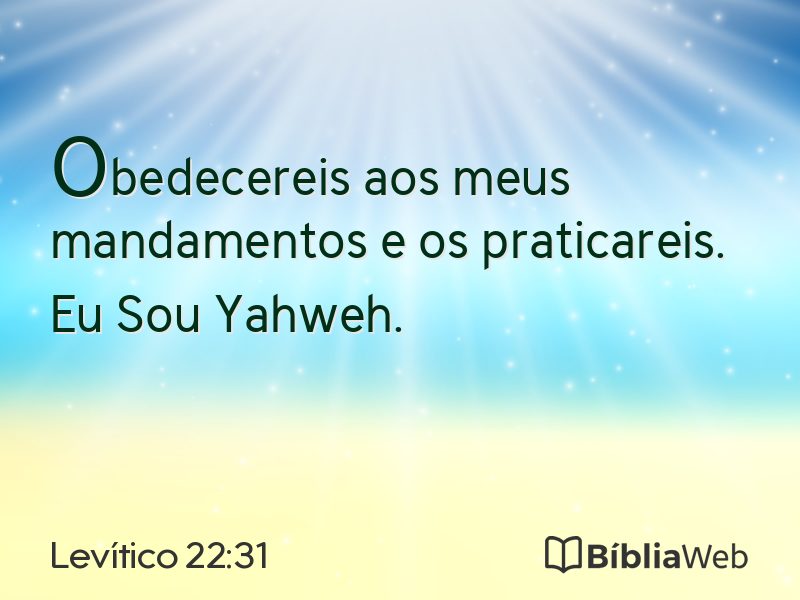 Levítico 22:31 em imagem para compartilhar