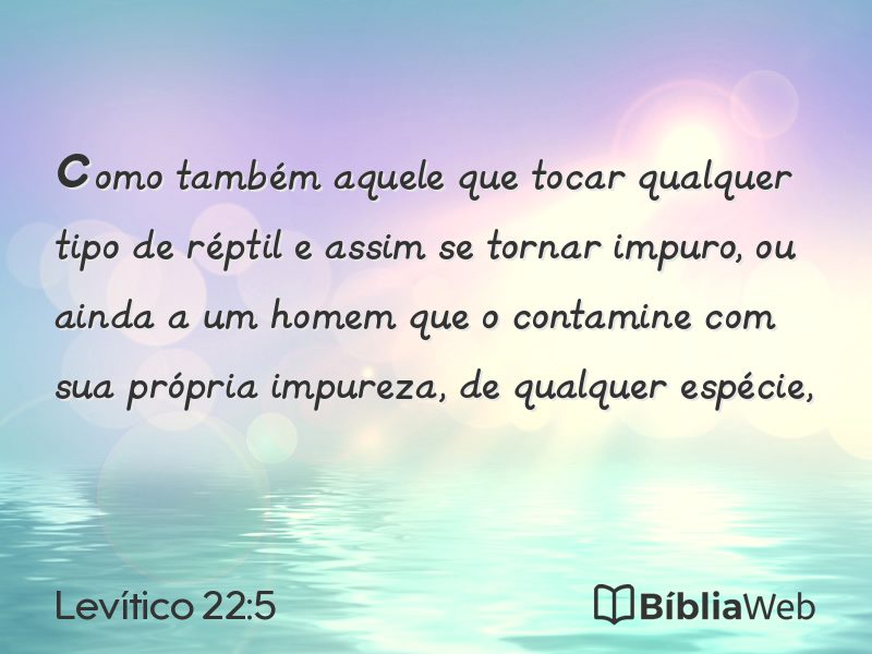 Levítico 22:5 em imagem para compartilhar