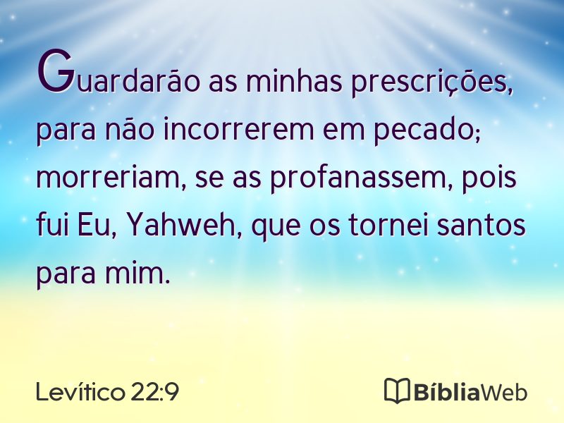Levítico 22:9 em imagem para compartilhar
