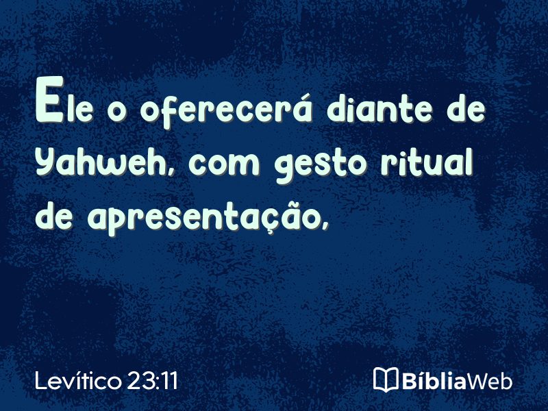 Levítico 23:11 em imagem para compartilhar