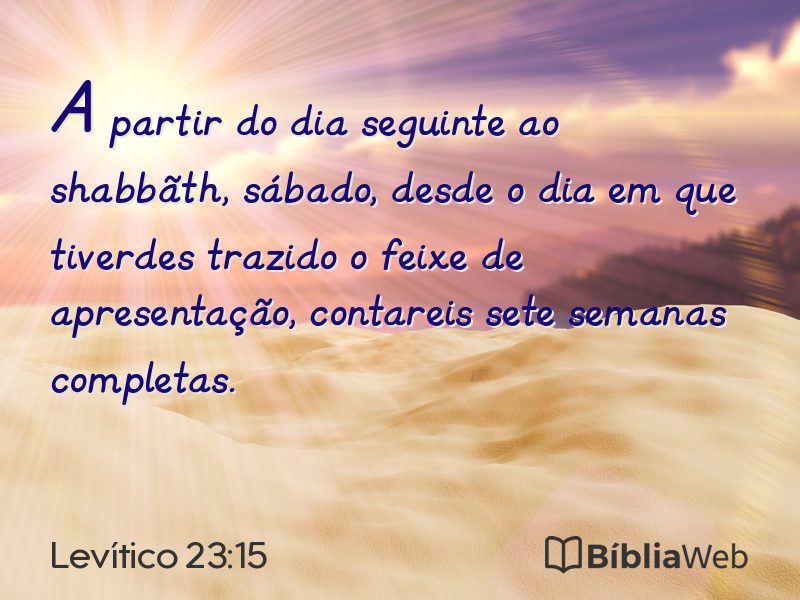 Levítico 23:15 em imagem para compartilhar