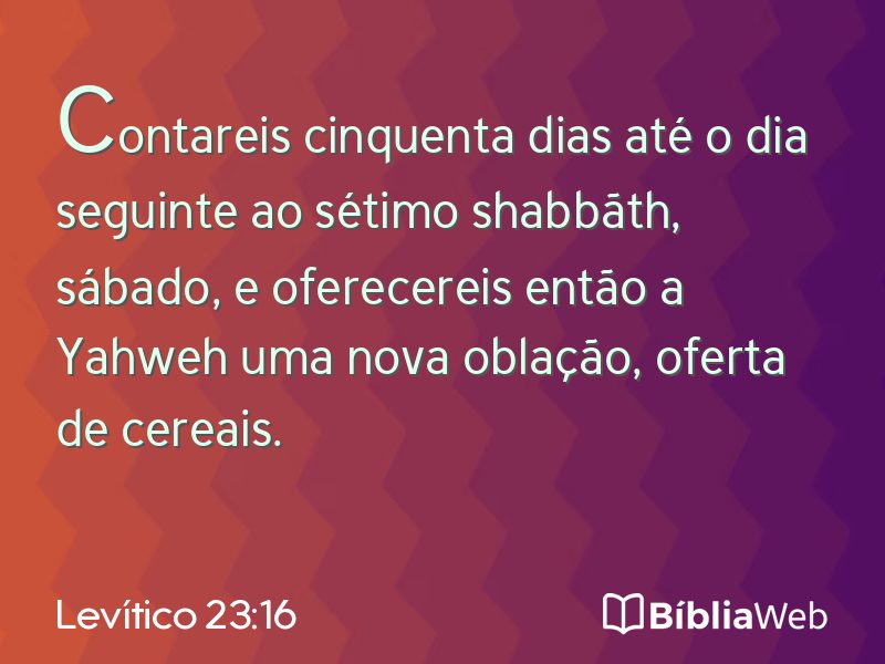 Levítico 23:16 em imagem para compartilhar