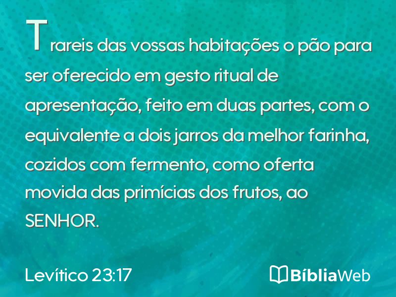 Levítico 23:17 em imagem para compartilhar