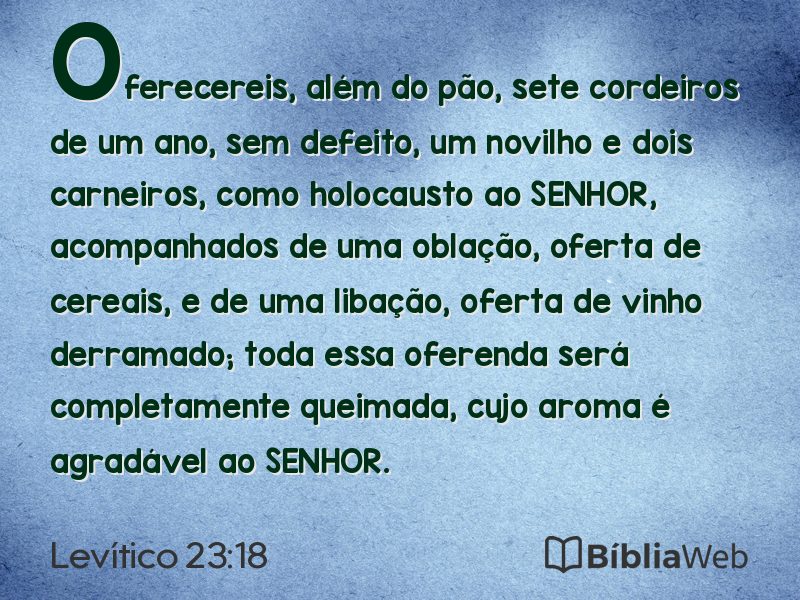 Levítico 23:18 em imagem para compartilhar