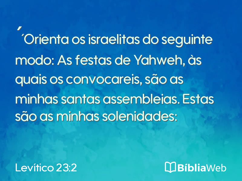 Levítico 23:2 em imagem para compartilhar