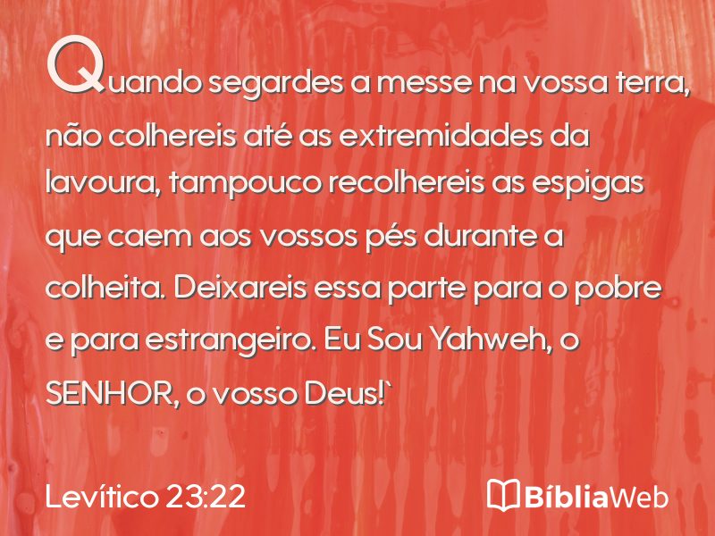 Levítico 23:22 em imagem para compartilhar