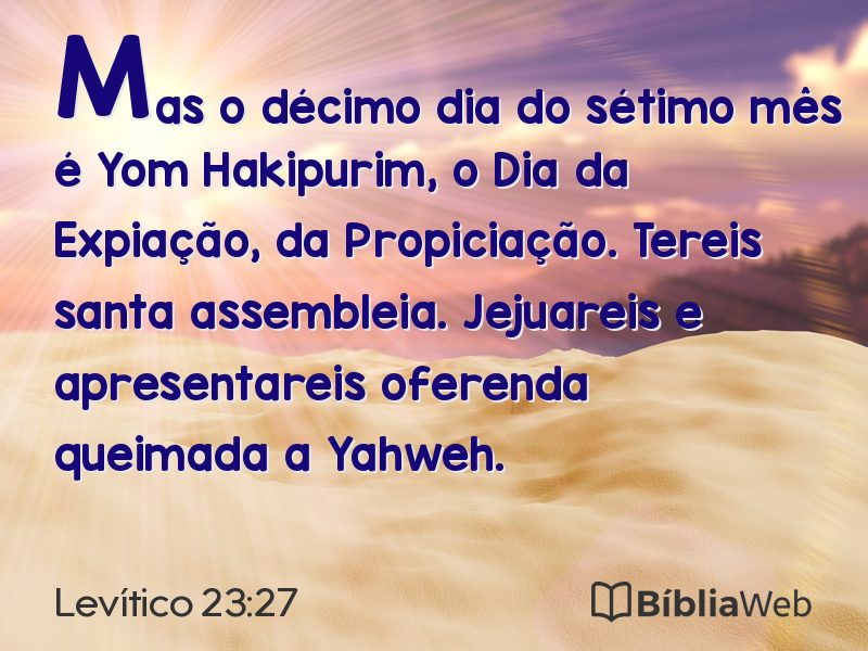 Levítico 23:27 em imagem para compartilhar