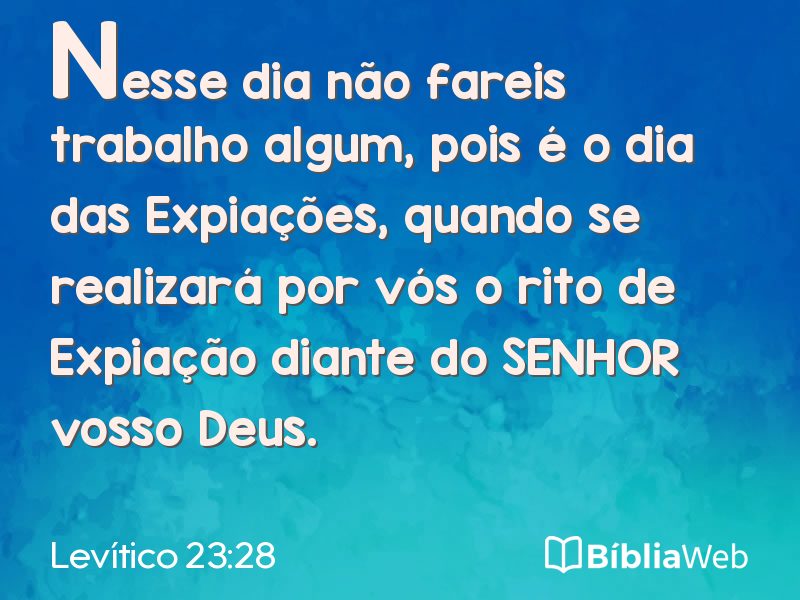 Levítico 23:28 em imagem para compartilhar