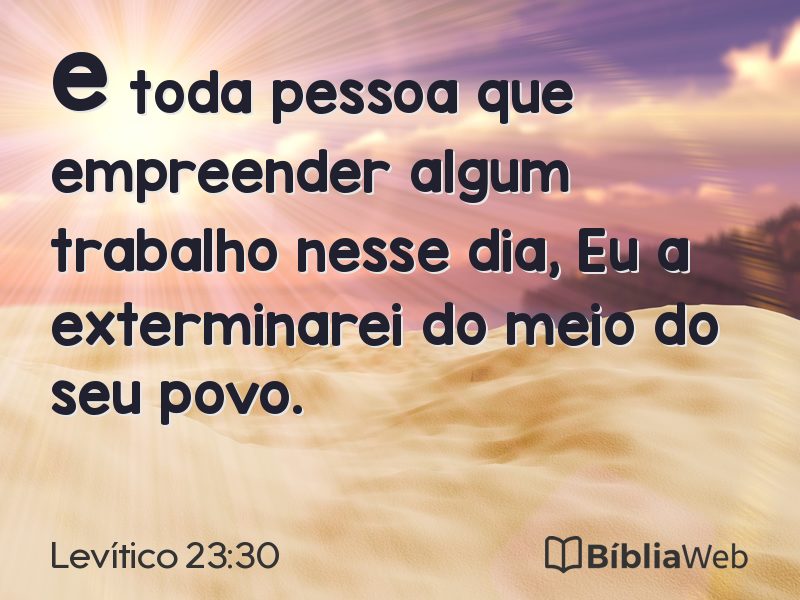 Levítico 23:30 em imagem para compartilhar