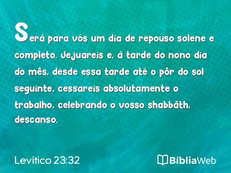 Levítico 23:32 em imagem para compartilhar