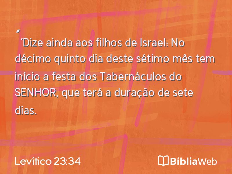 Levítico 23:34 em imagem para compartilhar