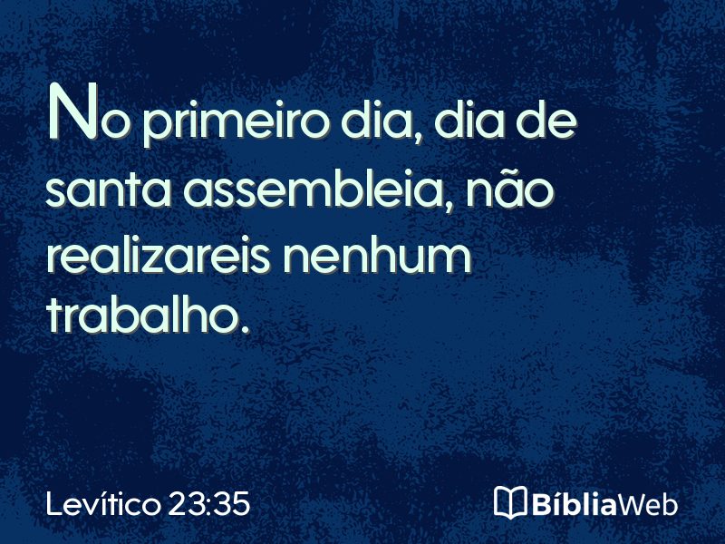 Levítico 23:35 em imagem para compartilhar