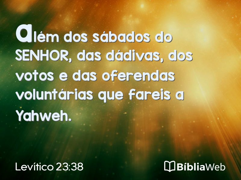 Levítico 23:38 em imagem para compartilhar