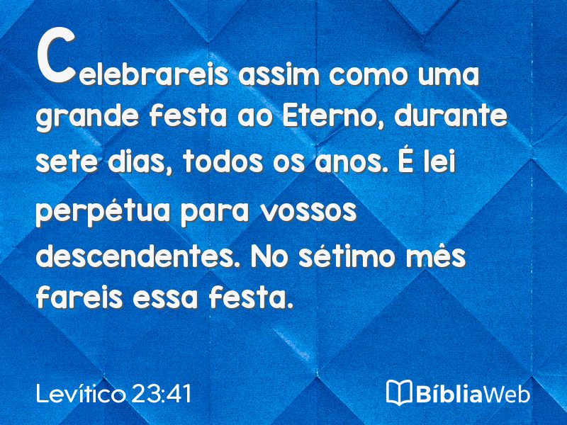 Levítico 23:41 em imagem para compartilhar