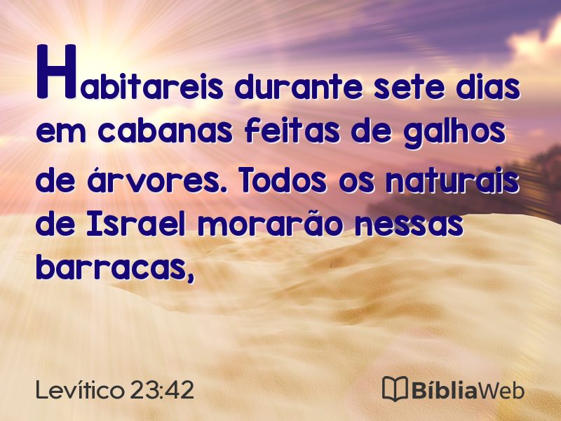 Levítico 23:42 em imagem para compartilhar