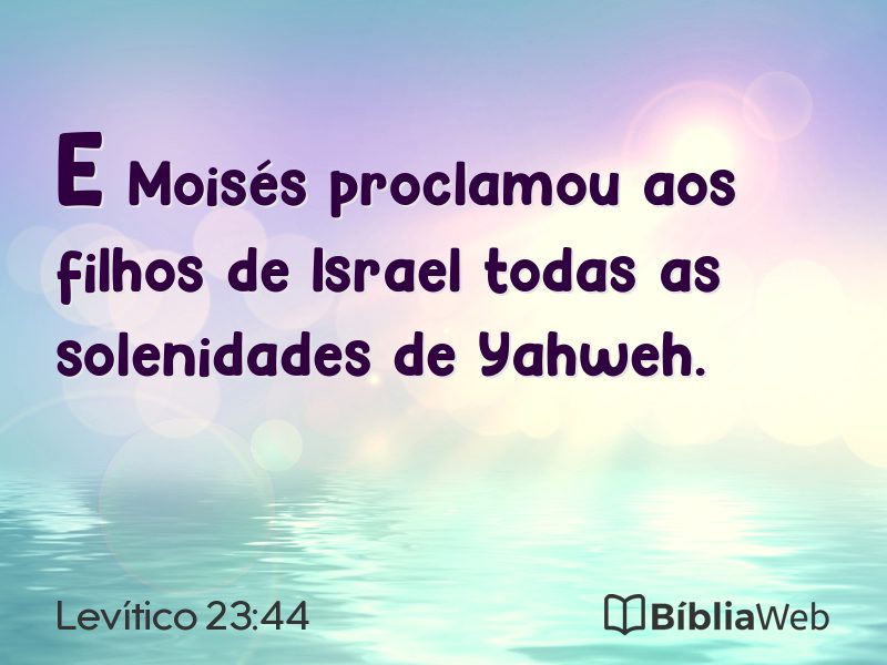 Levítico 23:44 em imagem para compartilhar