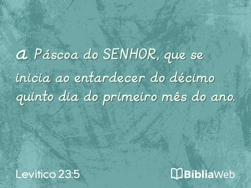 Levítico 23:5 em imagem para compartilhar