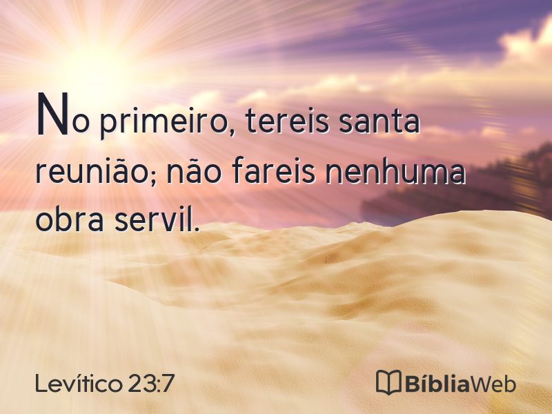 Levítico 23:7 em imagem para compartilhar