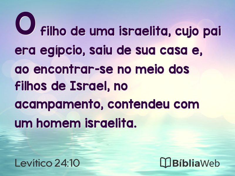 Levítico 24:10 em imagem para compartilhar