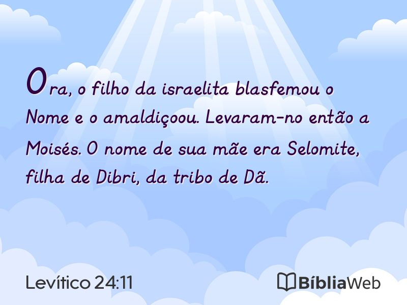 Levítico 24:11 em imagem para compartilhar