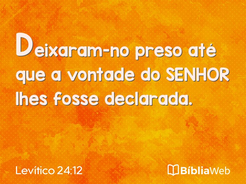 Levítico 24:12 em imagem para compartilhar