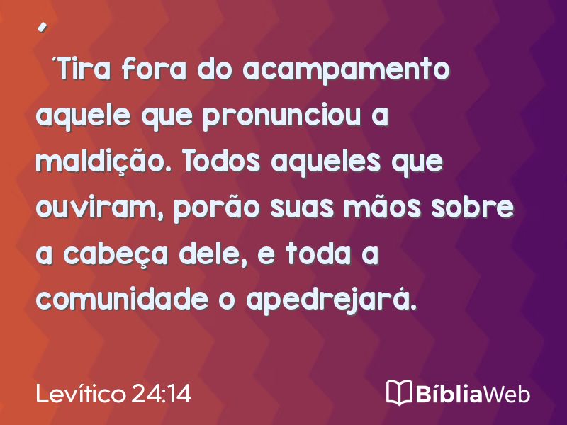Levítico 24:14 em imagem para compartilhar
