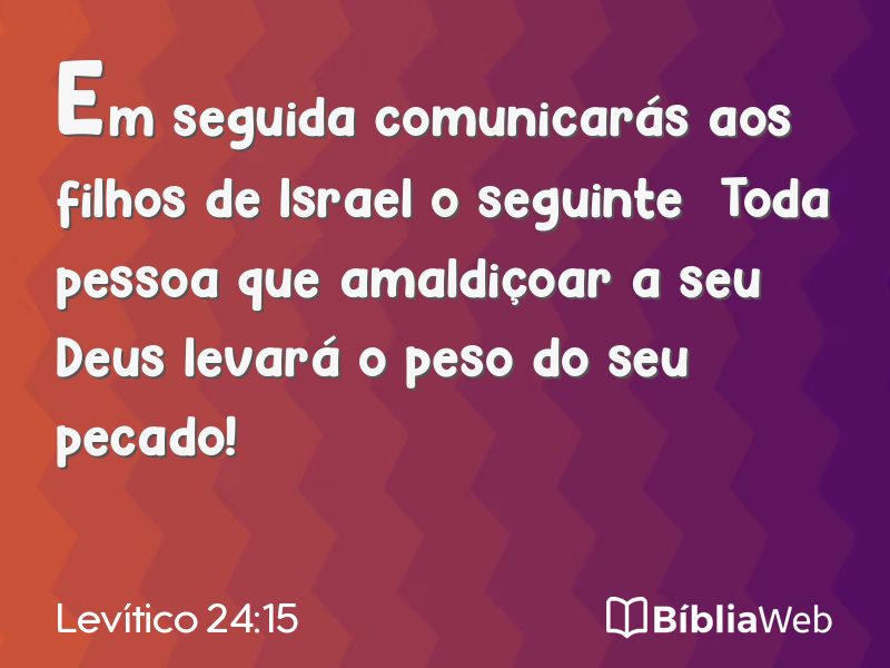 Levítico 24:15 em imagem para compartilhar